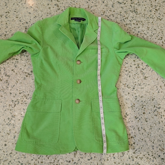 Ralph Lauren Green Corduroy Fitted Blazer - Picture 7 of 8